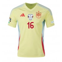 Camisa de Futebol Espanha Rodri Hernandez #16 Equipamento Secundário Europeu 2024 Manga Curta